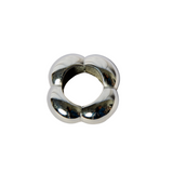 Anello in acciaio inossidabile argentato - SILVER CURVES