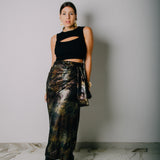 MIRI tailored skirt in silk - Size 2