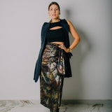 MIRI tailored skirt in silk - Size 2