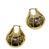 Stainless steel brioche drop earrings - BIG BRIOCHE