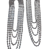 Earrings with silver pendant rhinestones - BIG CLEO SILVER