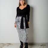 MIRI tailored skirt in silk - Size 2