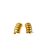 Golden stainless steel earrings - CLIMBING GOLD