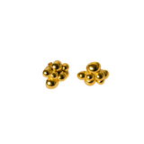 Golden stainless steel earrings - GOLDEN BUBBLE