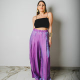 NICOLE tailored palazzo trousers in iridescent viscose SIZE 1