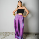 NICOLE tailored palazzo trousers in iridescent viscose SIZE 1