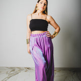 NICOLE tailored palazzo trousers in iridescent viscose SIZE 1