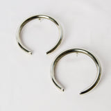 Orecchini pendenti a ferro di cavallo in acciaio argentato - HORSESHOE SILVER EARINGS