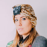 Leopard viscose turban - size L