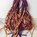 COCCHINA BAG - PURPLE/ORANGE CROCHET