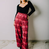 NICOLE tailored palazzo trousers in blue viscose fabric SIZE 1