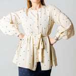 Camicia bianca con pois T.Unica Oversize