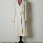 Cappottino  vintage bianco misto lana TG S