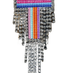 SPILLA MULTICOLOR CON STRASS LETTERA "T"