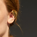 Earcuff  - orecchino senza buco in acciaio dorato