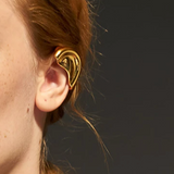 Earcuff  - orecchino senza buco in acciaio dorato