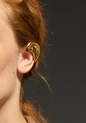 Earcuff  - orecchino senza buco in acciaio dorato