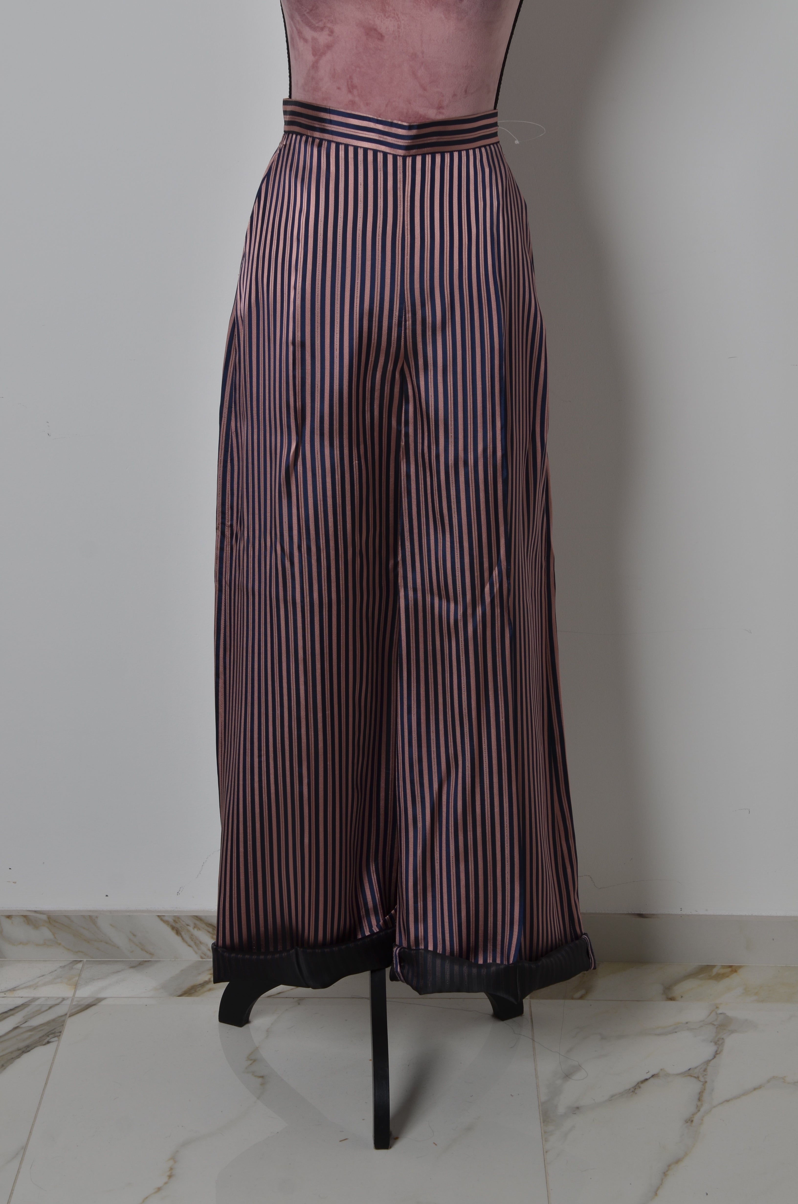 Pantalone  a righe con bottoni MaxMara Tg It 44