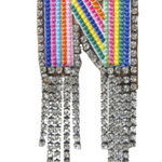 SPILLA MULTICOLOR CON STRASS LETTERA "N”