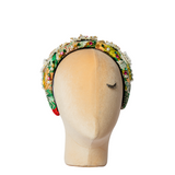 Rounded headband with flowers, stones and pearls VENUS