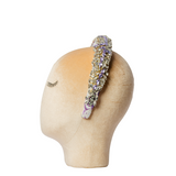 Rounded headband with stones and lilac applications TIANA