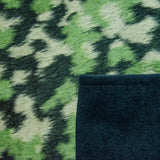 CAPPOTTO WRAP IN ALPACA VERDE CON MANICA A CONTRASTO NERA